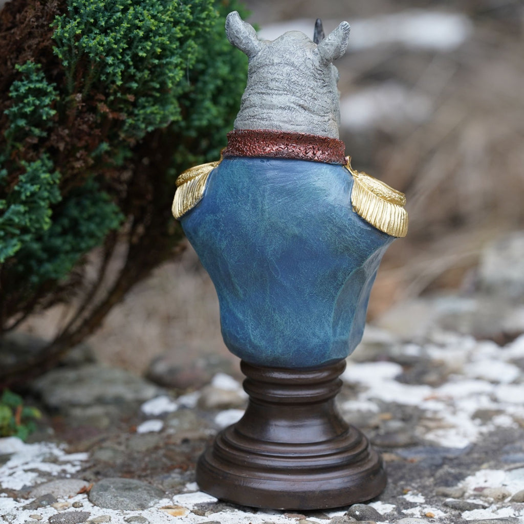 Rhino Gentry Bust Resin Sculpture