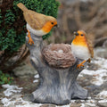 Nesting Robins Resin Statue | British Bird Ornament