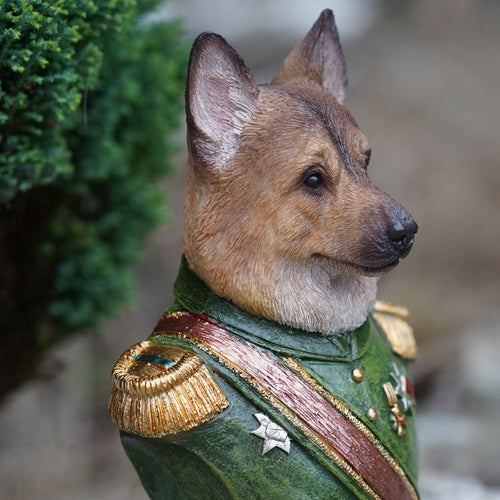 Alsatian Gentry Bust Resin Sculpture