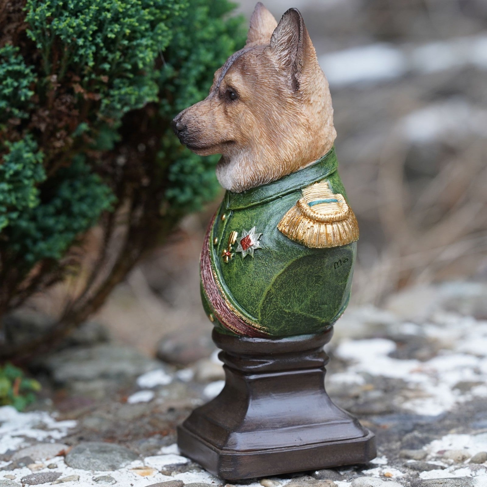 Alsatian Gentry Bust Resin Sculpture