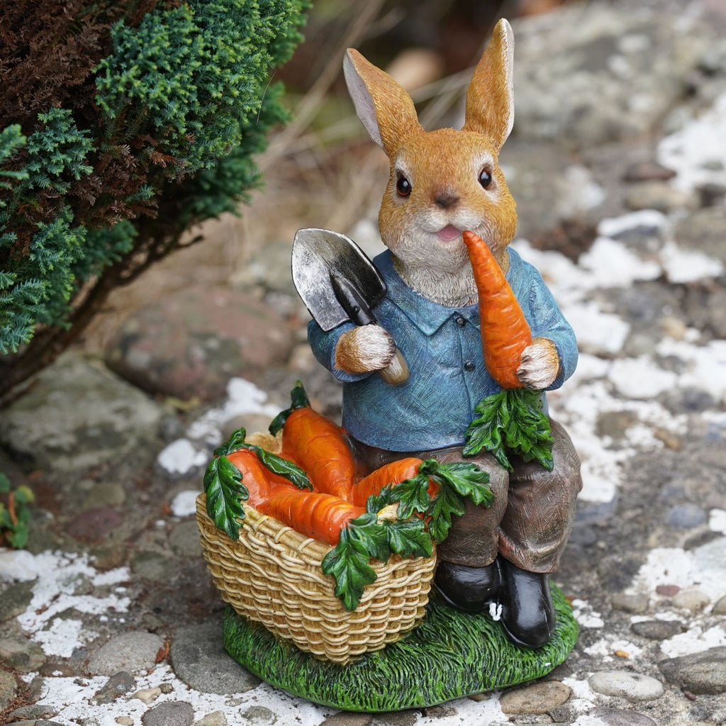Hungry Bunny Resin Sculpture | Peter Rabbit Ornament