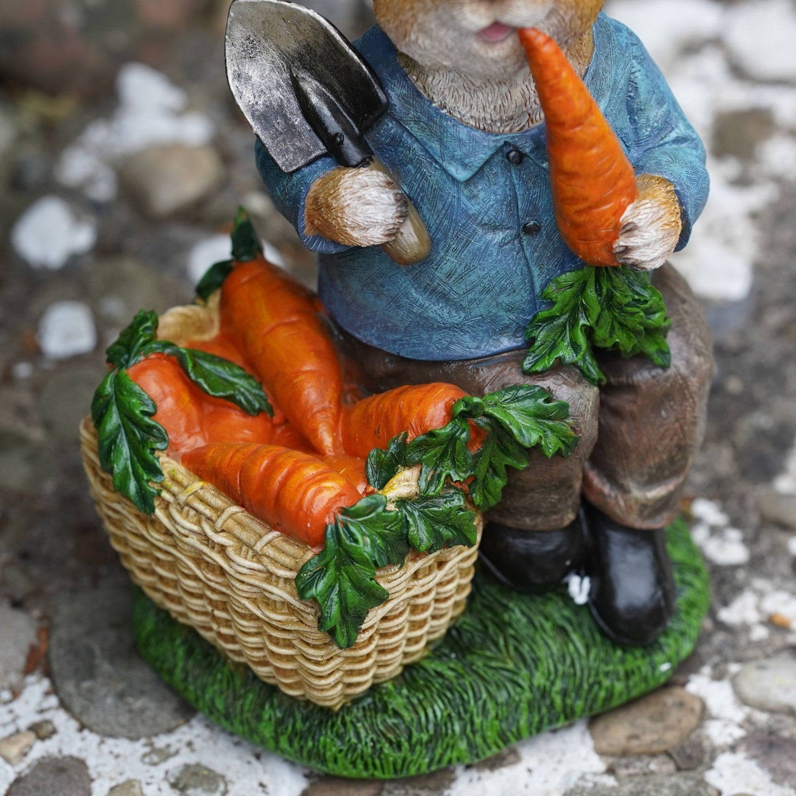 Hungry Bunny Resin Sculpture | Peter Rabbit Ornament