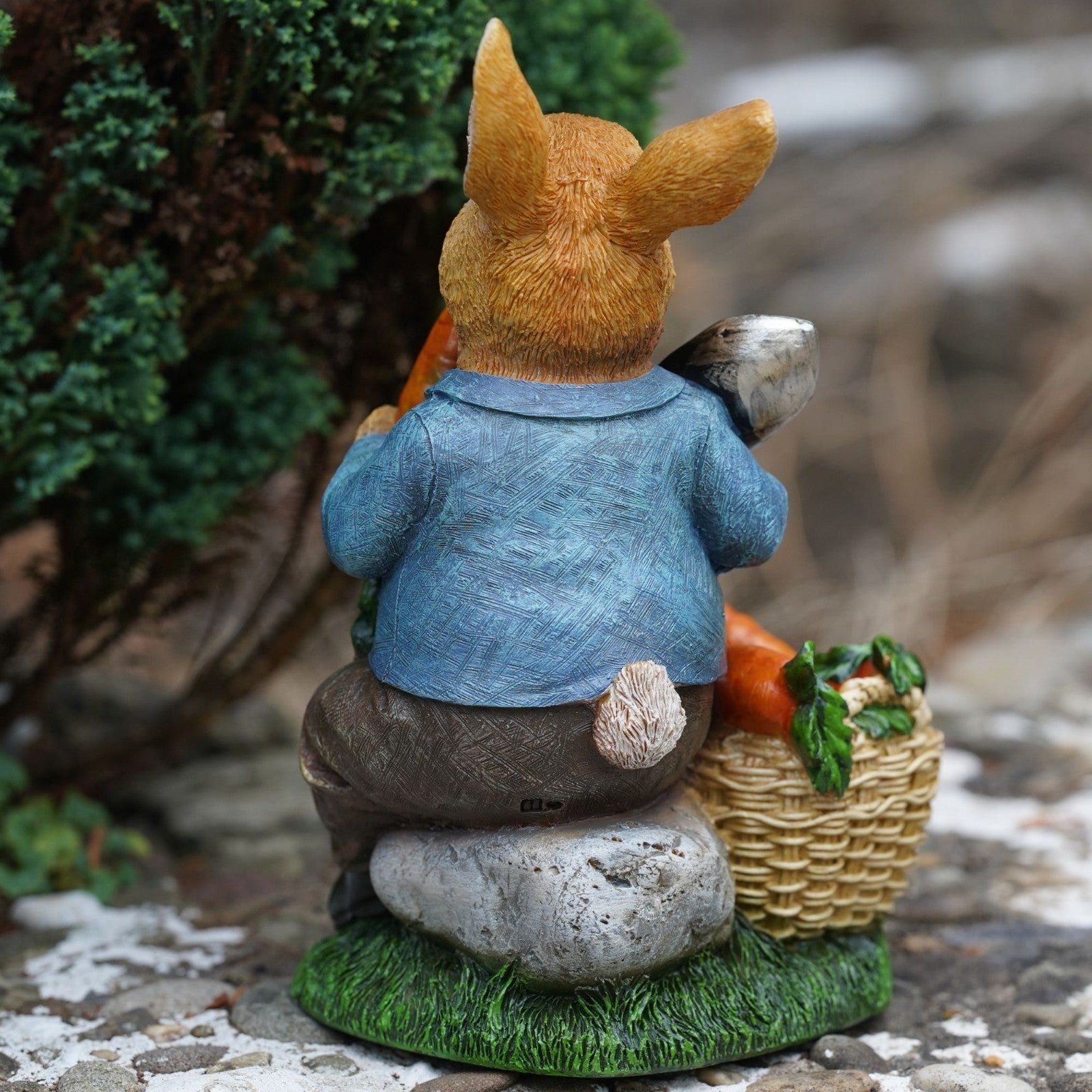 Hungry Bunny Resin Sculpture | Peter Rabbit Ornament