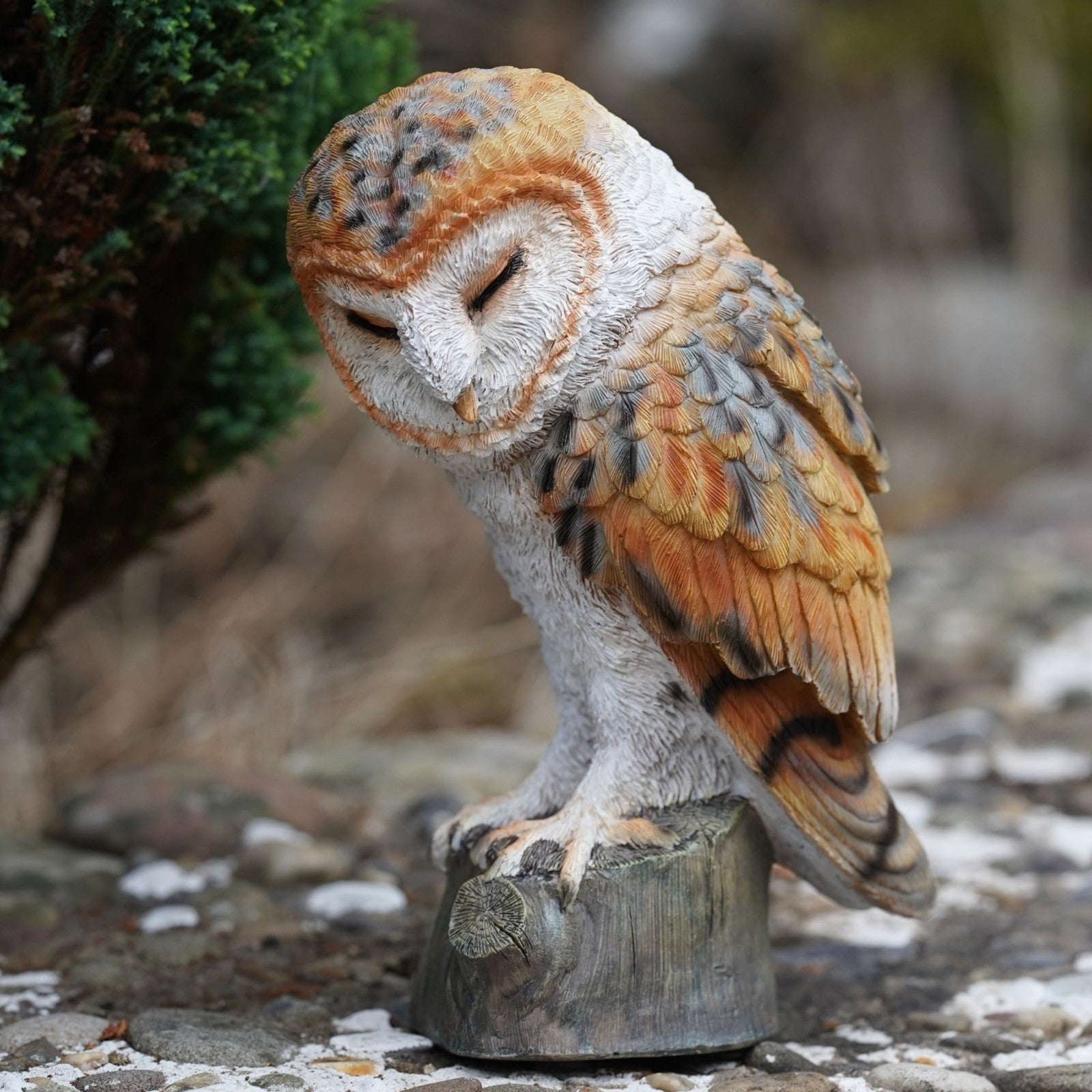 Barn Owl Resin Sculpture