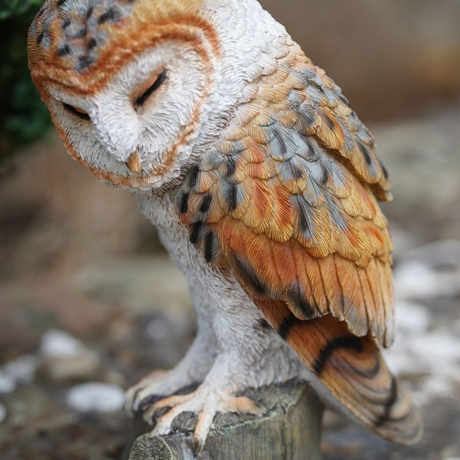 Barn Owl Resin Sculpture