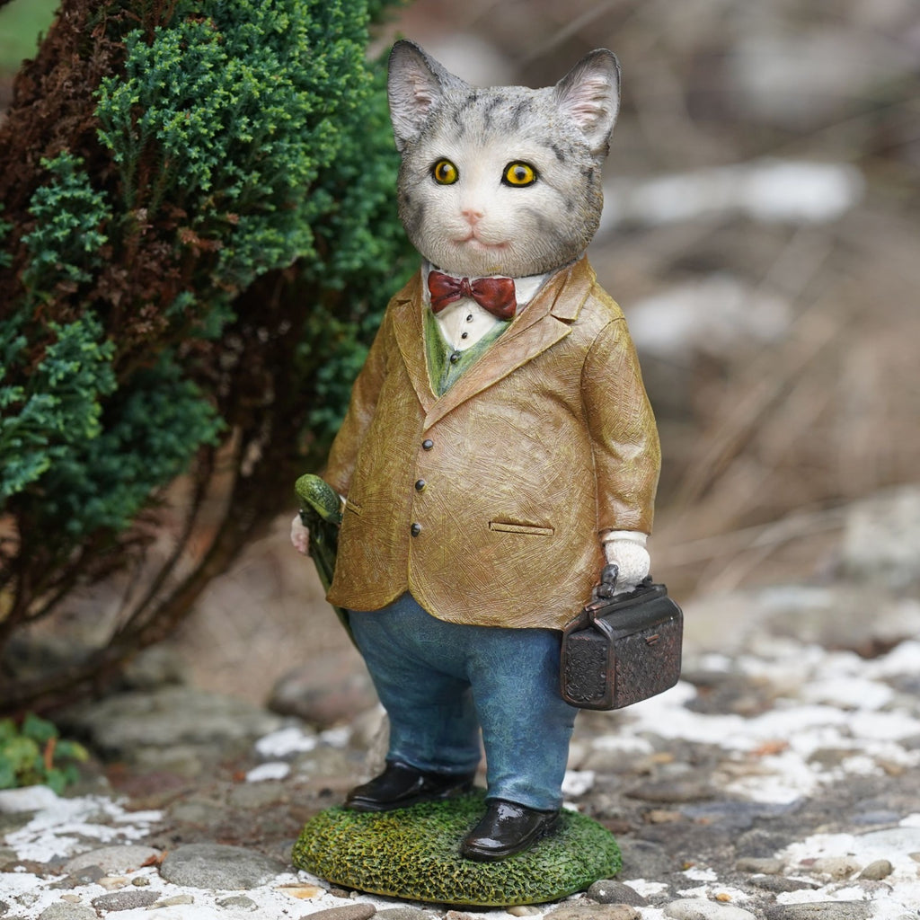 Tabby Cat Resin Sculpture