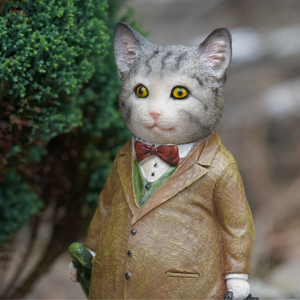 Tabby Cat Resin Sculpture