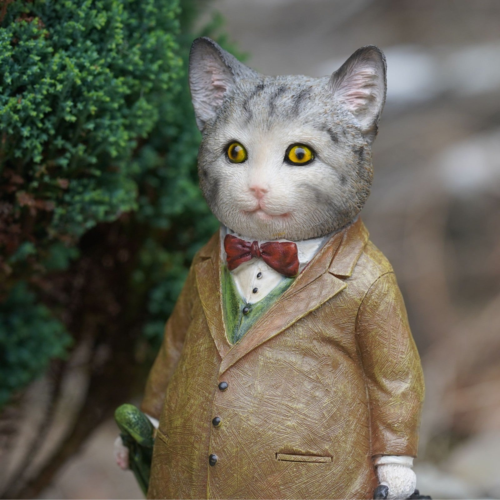 Tabby Cat Resin Sculpture