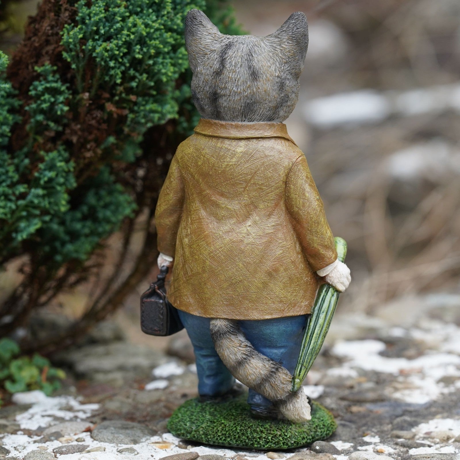 Tabby Cat Resin Sculpture