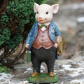 Gentleman Pig Resin Sculpture