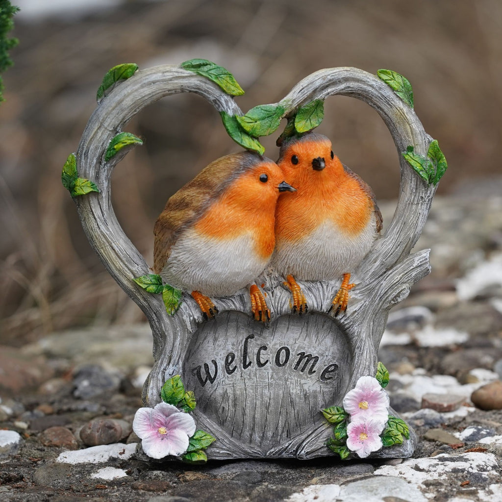 Robin Welcomesign Welcome Robins Ornament | Home Garden Robin Sculpture – Burgess Home ...