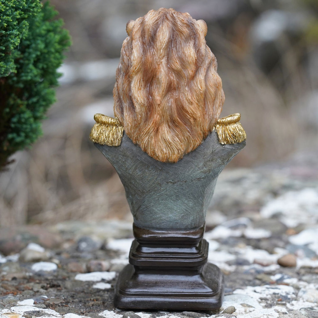 Lion Gentry Bust Resin Sculpture