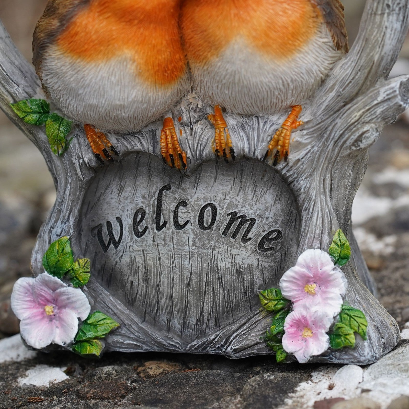 Welcome Robins Ornament | Home Garden Robin Sculpture