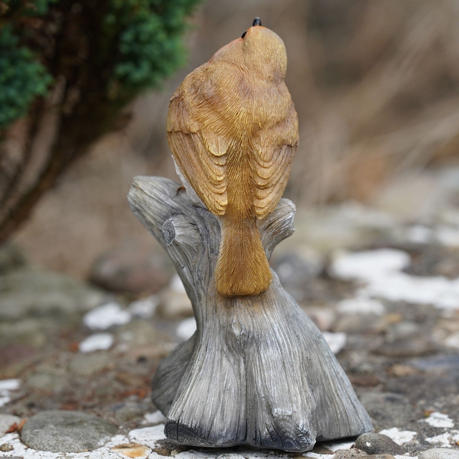 Sitting Robin Resin Statue | British Bird Ornament