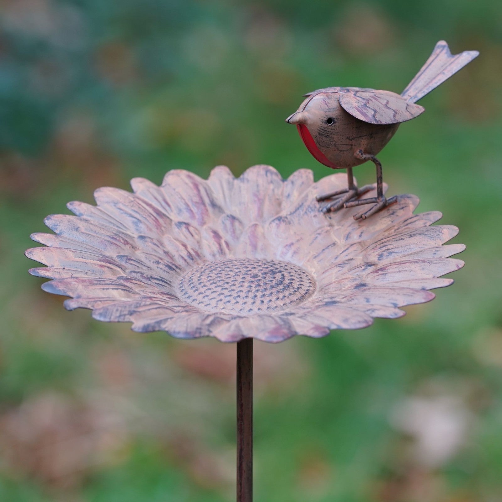Robin Sunflower Bird Feeder | Garden Stake