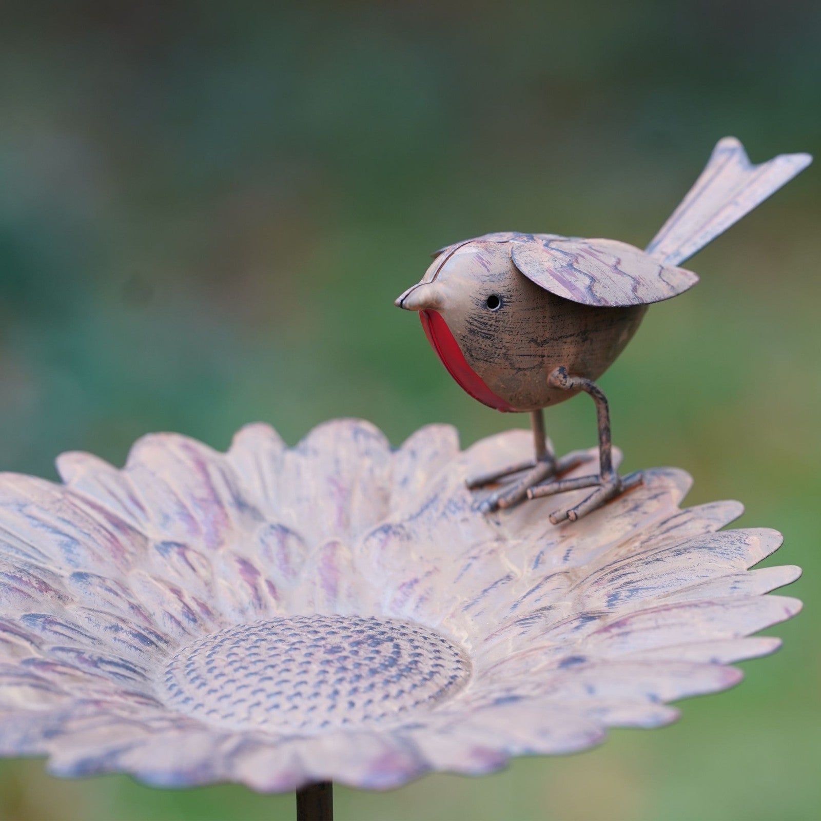 Robin Sunflower Bird Feeder | Garden Stake