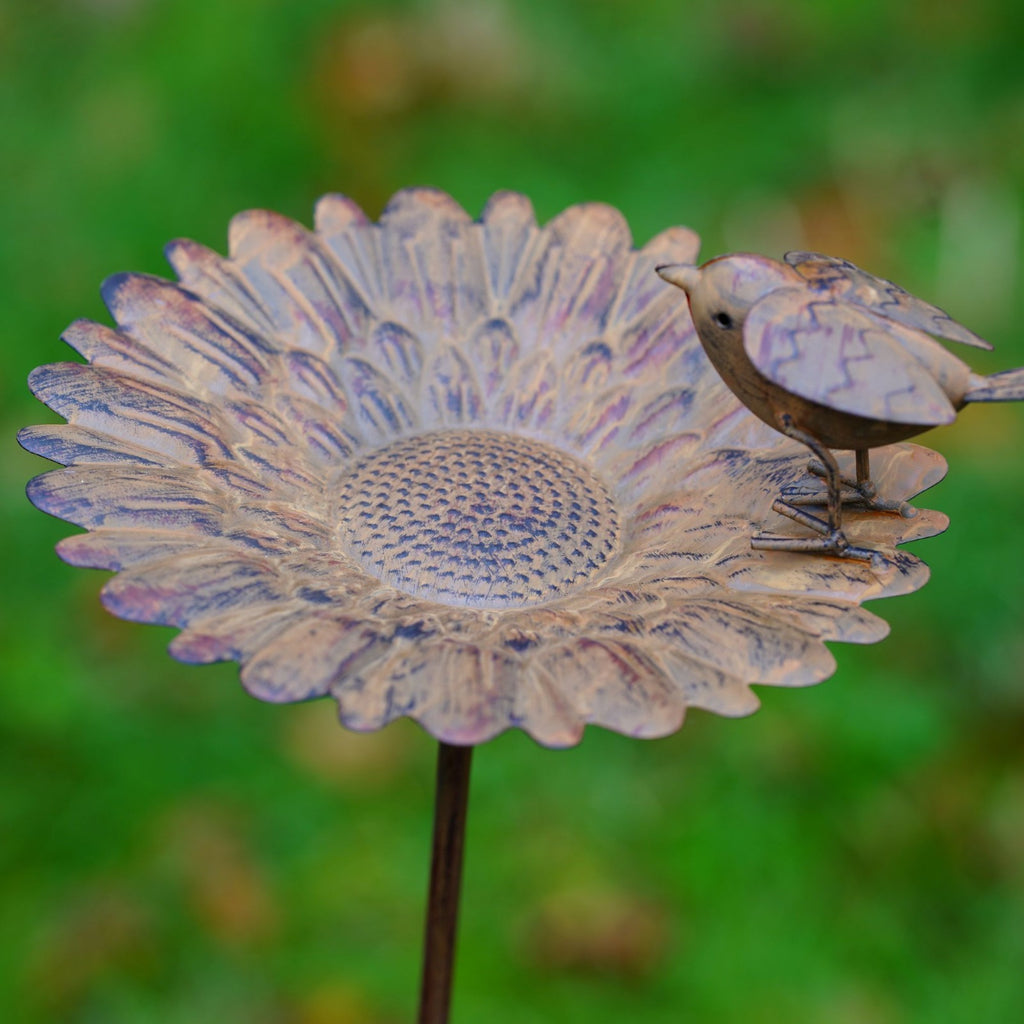 Robin Sunflower Bird Feeder | Garden Stake