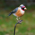 Chaffinch on Stick Metal Garden Ornament