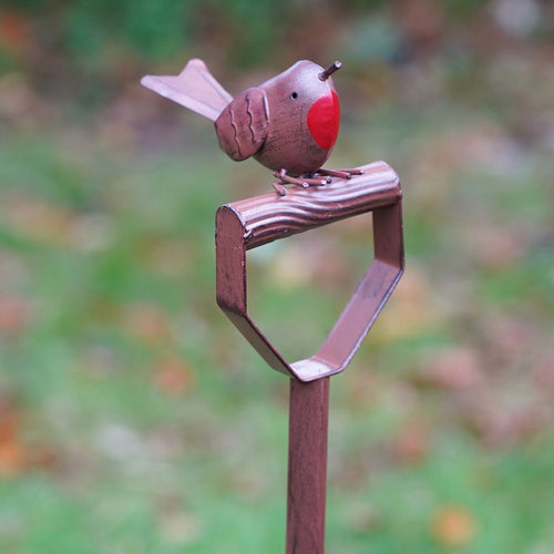 105cm Robin on Fork Metal Garden Ornament