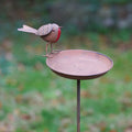 114cm Robin Birdbath Metal Garden Feeder
