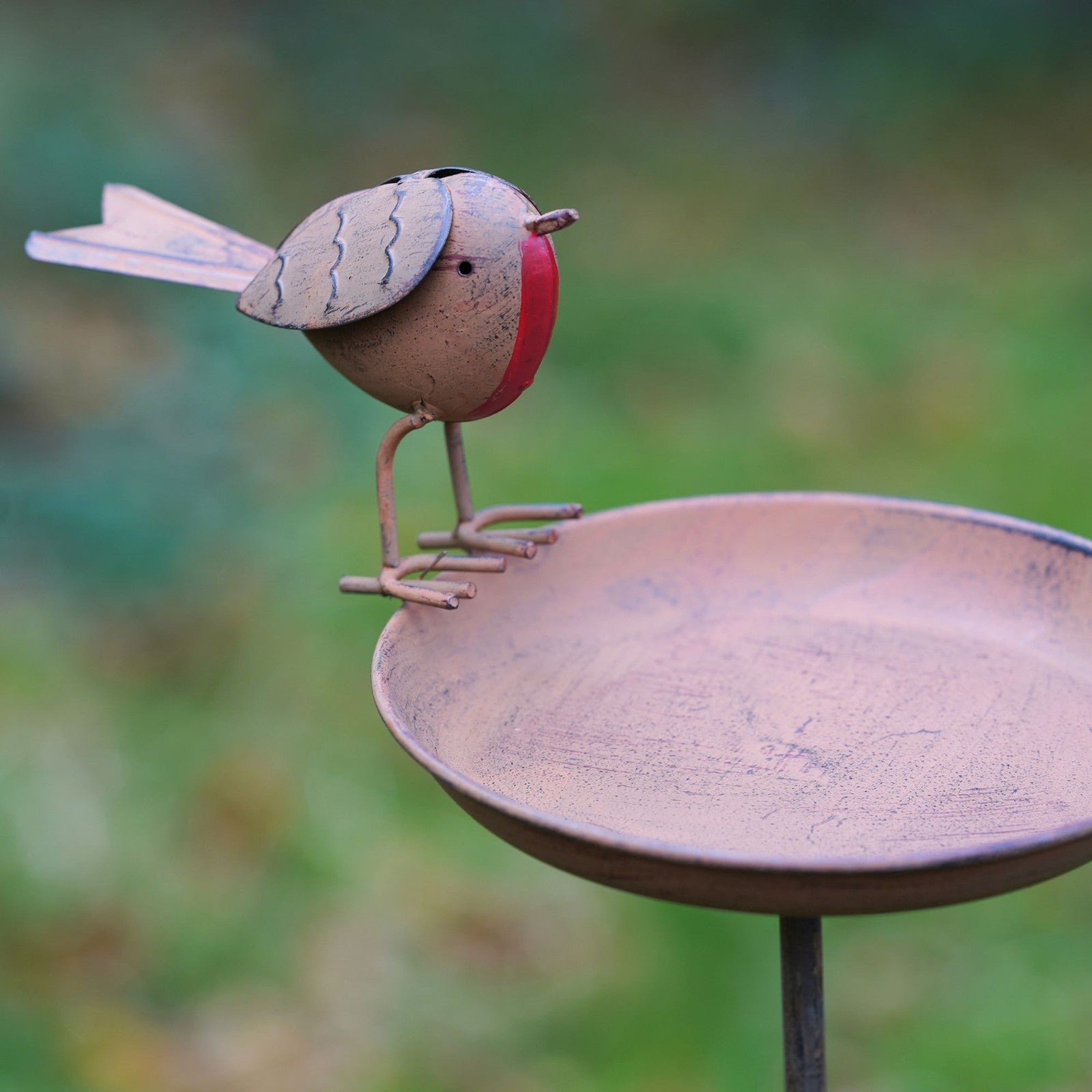 114cm Robin Birdbath Metal Garden Feeder