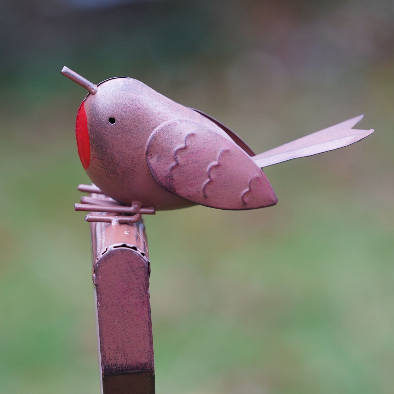 105cm Robin on Fork Metal Garden Ornament