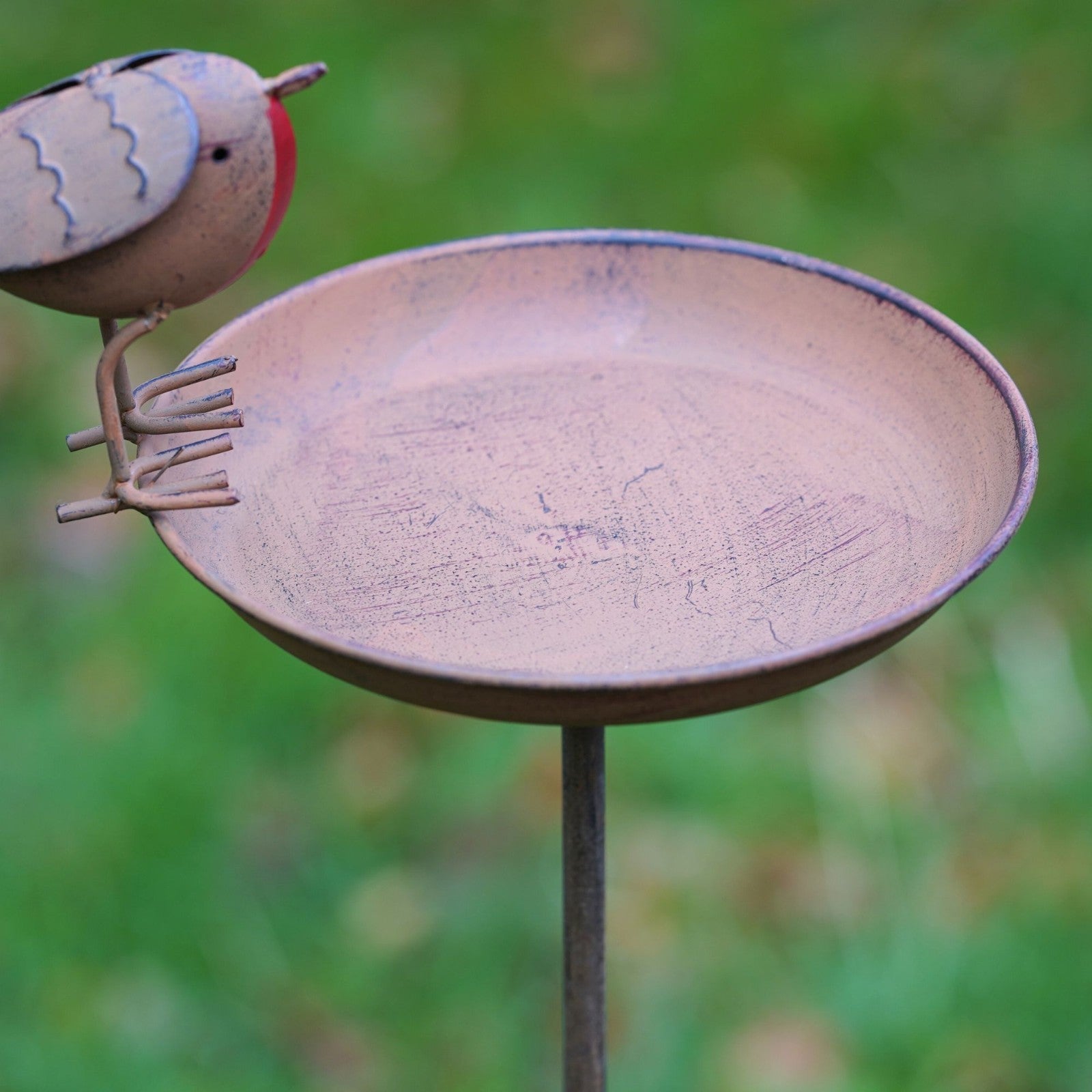 114cm Robin Birdbath Metal Garden Feeder