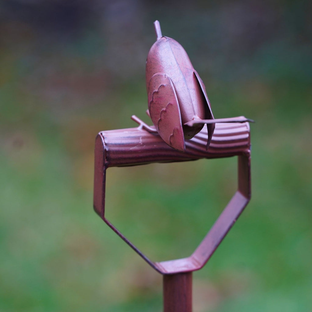 105cm Robin on Fork Metal Garden Ornament