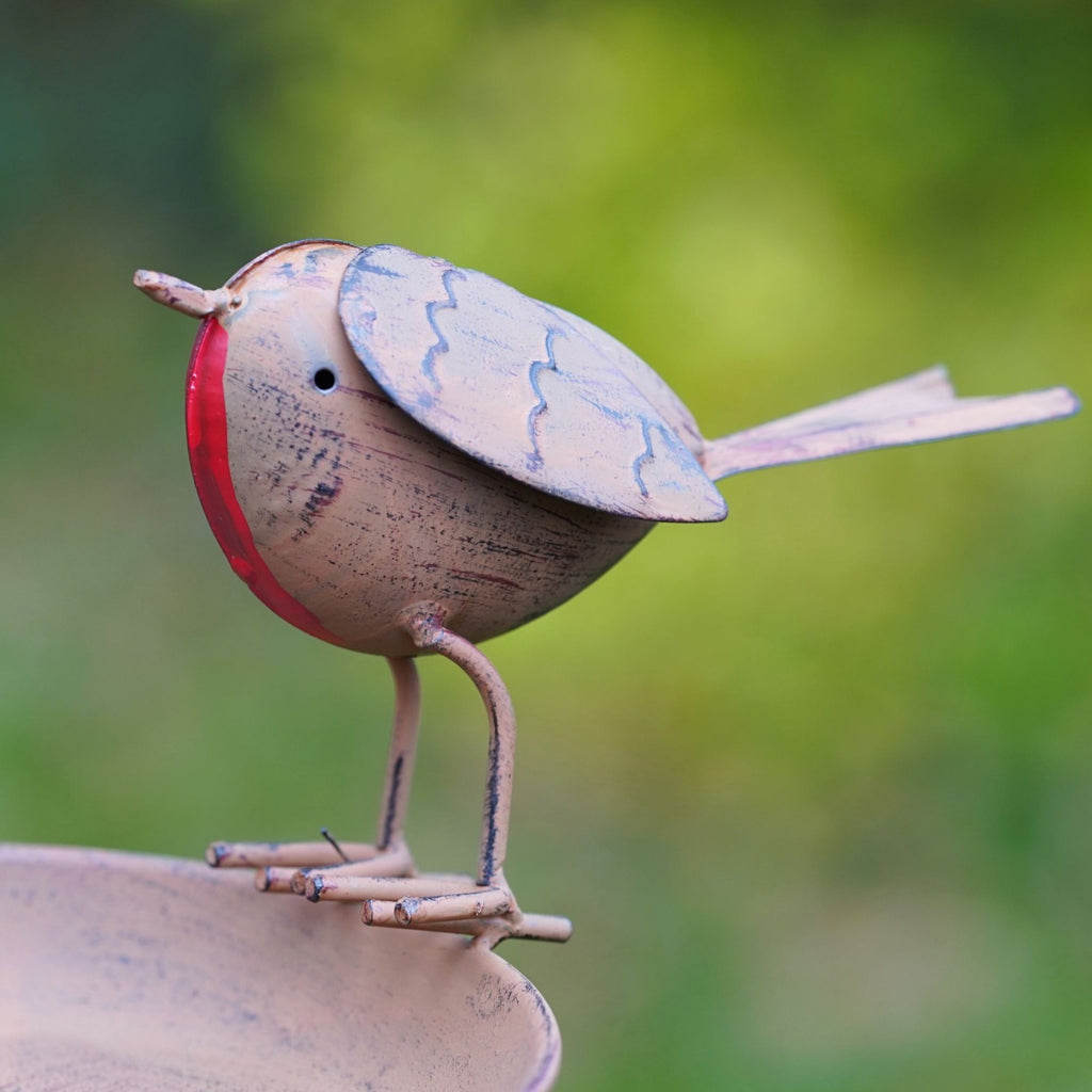 114cm Robin Birdbath Metal Garden Feeder