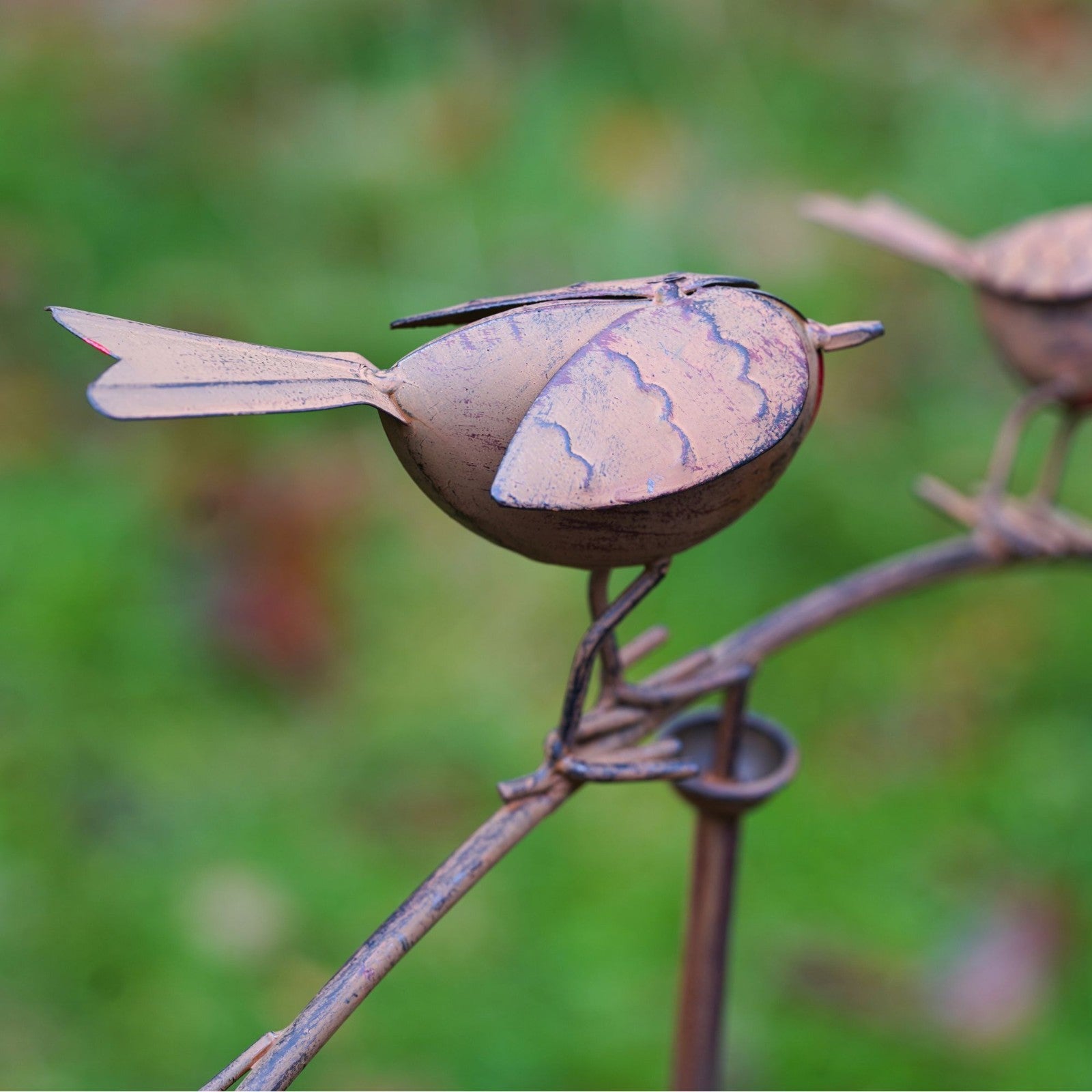 Large Robin Balancer Stake | Metal Garden Ornament
