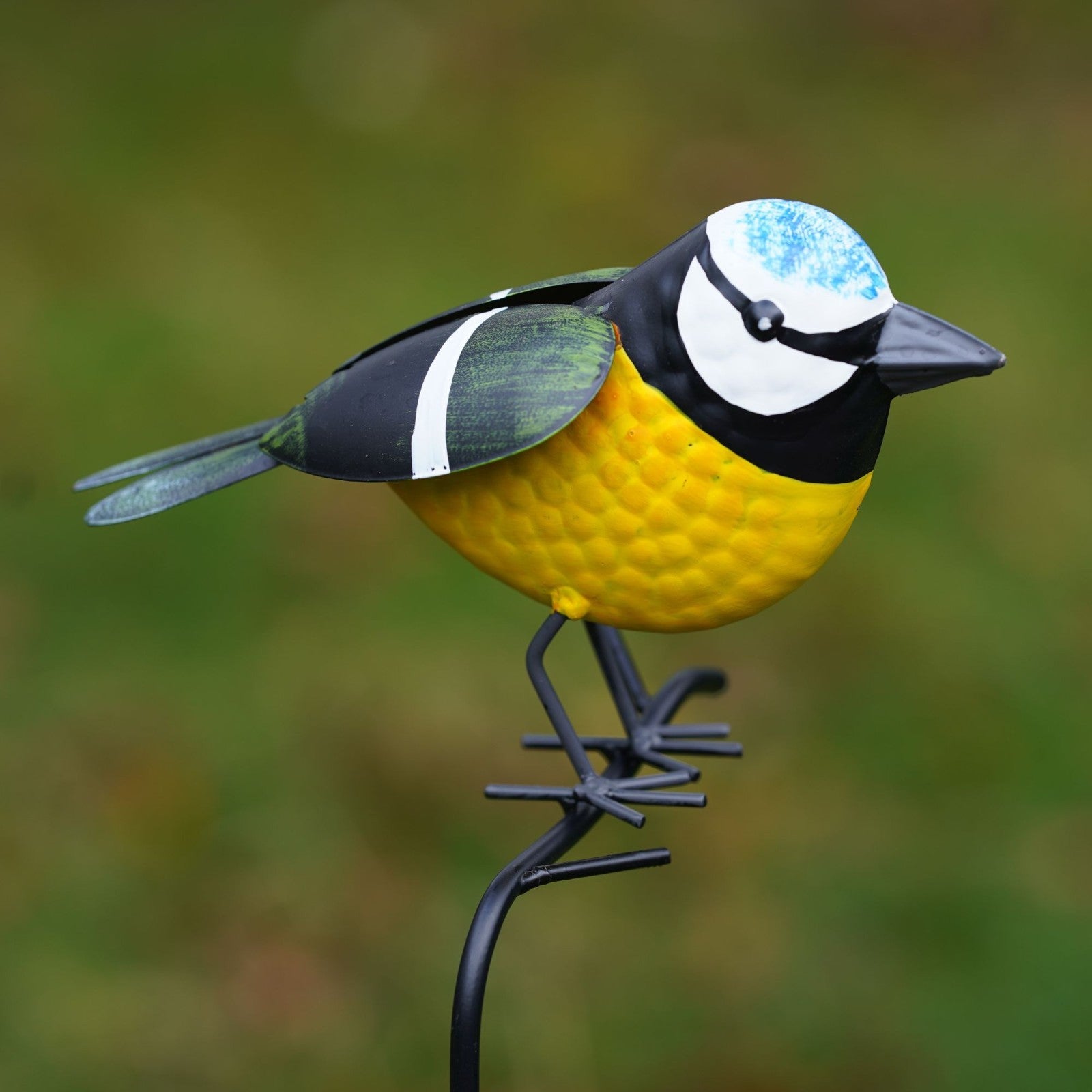 Blue Tit on Stick | Metal Garden Ornament