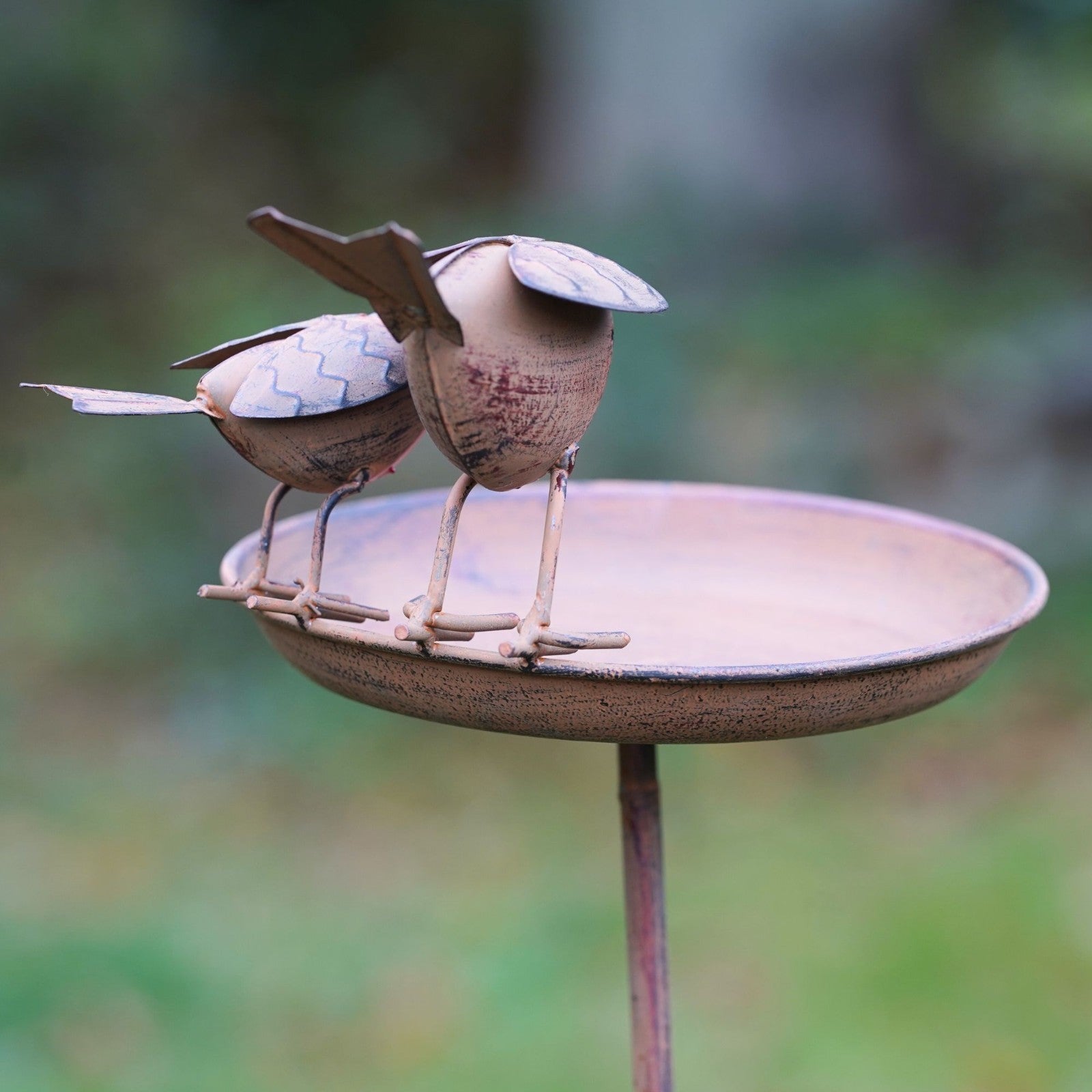 XL Robin Birdbath | Metal Garden Ornament