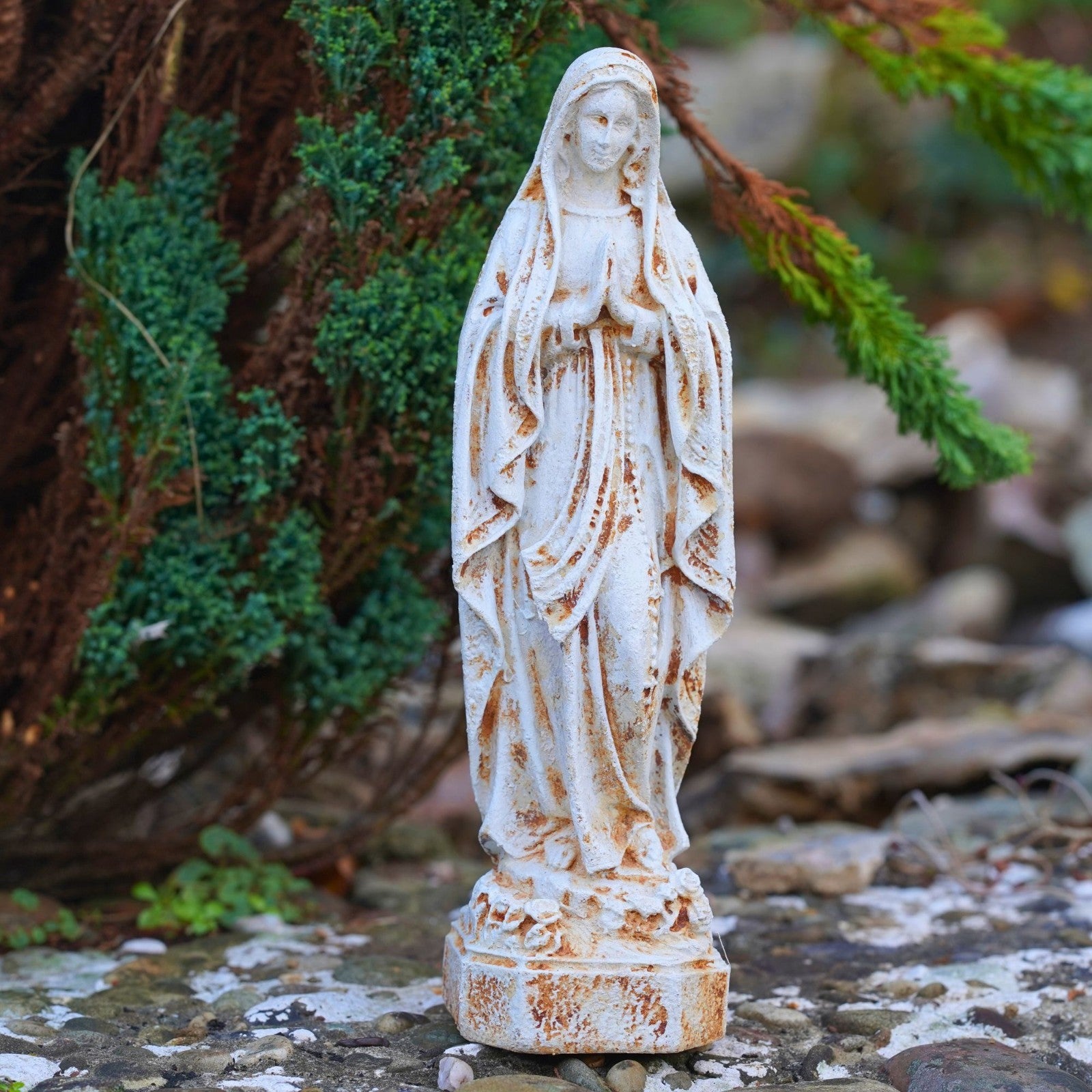 Cast Iron Virgin Mary Statue