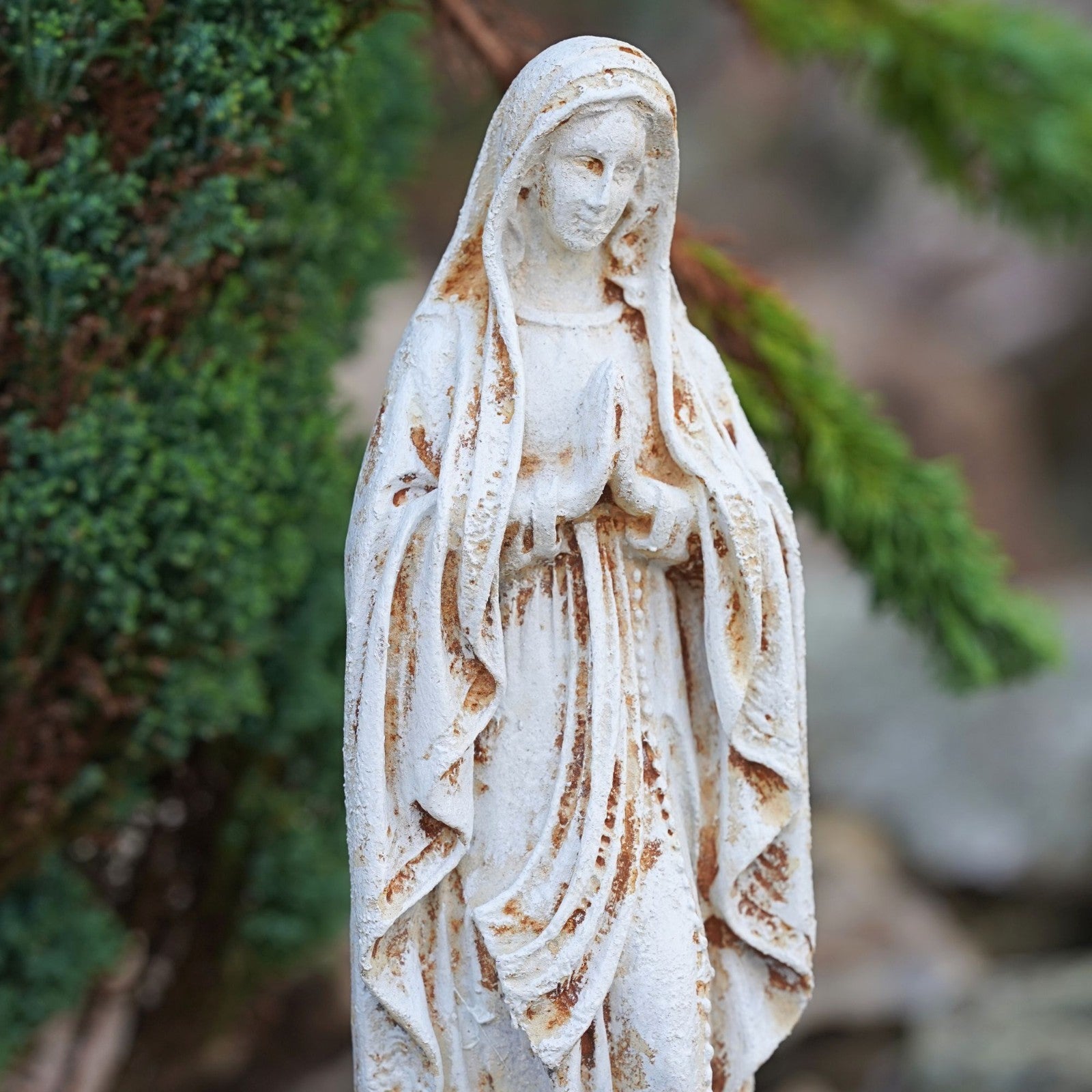 Cast Iron Virgin Mary Statue