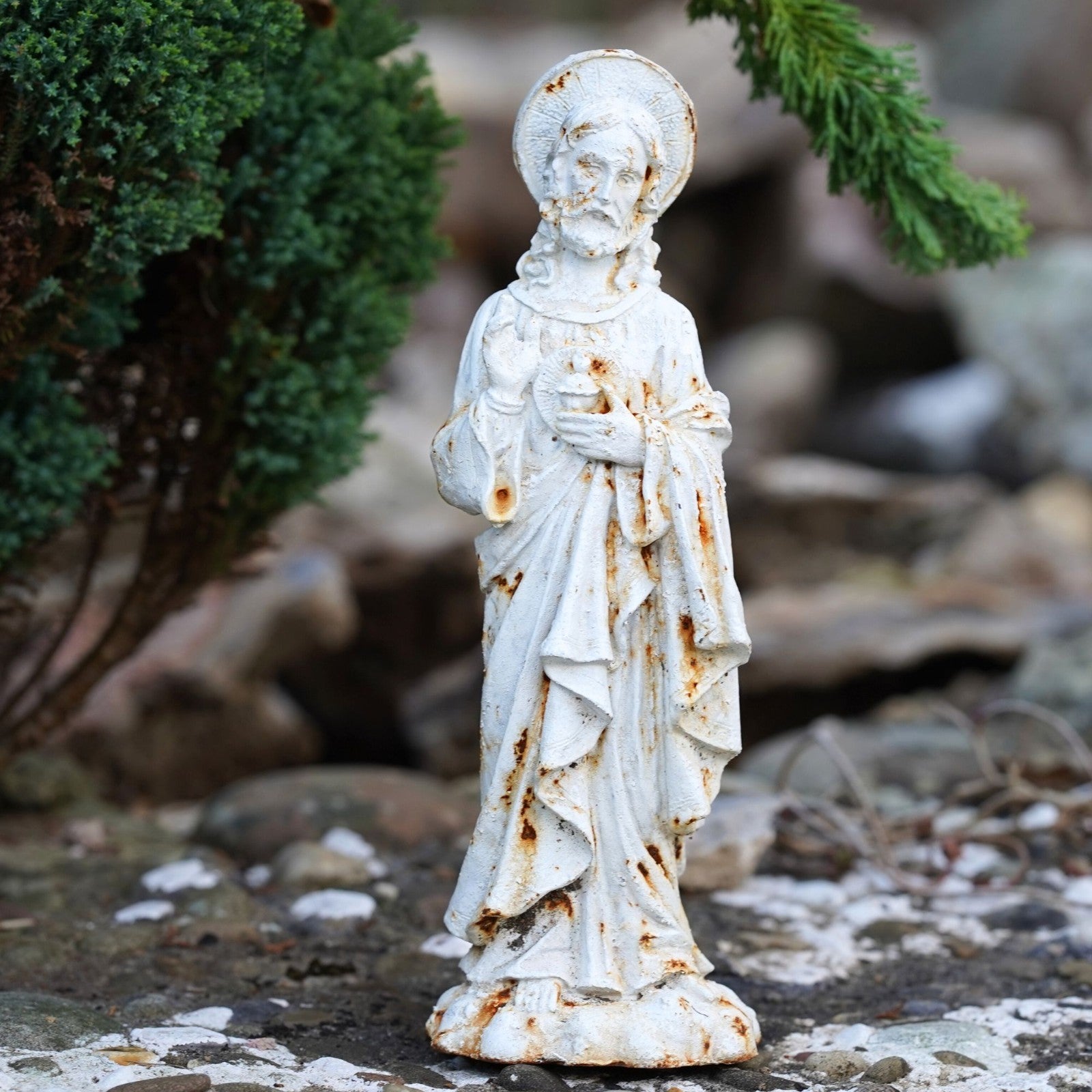 Cast Iron Jesus Statue