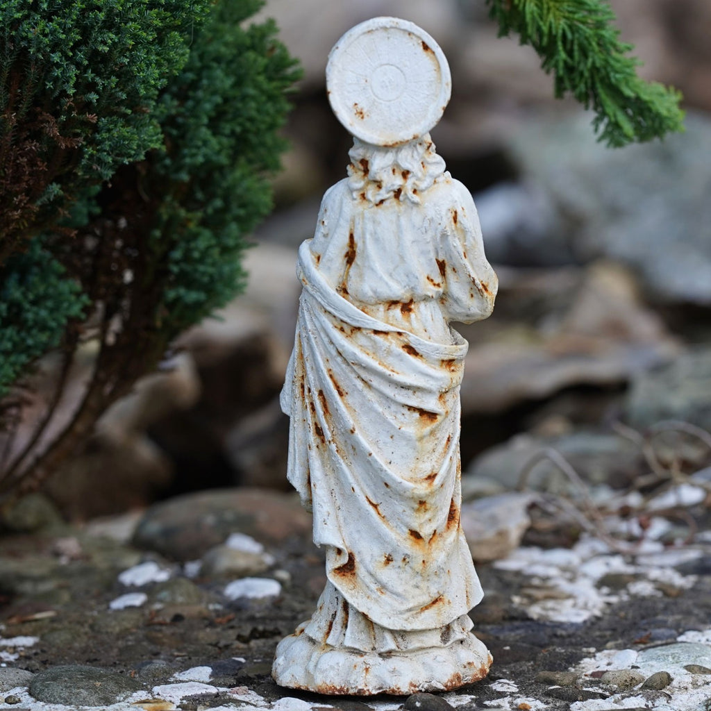 Cast Iron Jesus Statue | Antique Finish Religious Garden Ornament