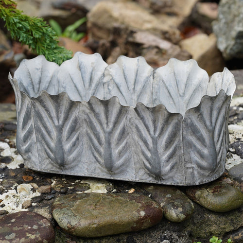 Acanthus Trough Zinc Planter