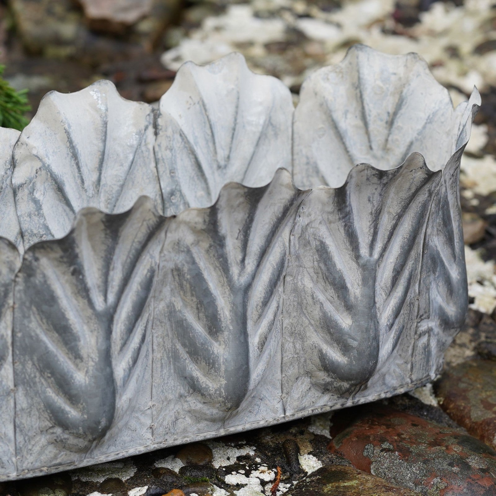 Acanthus Trough Zinc Planter