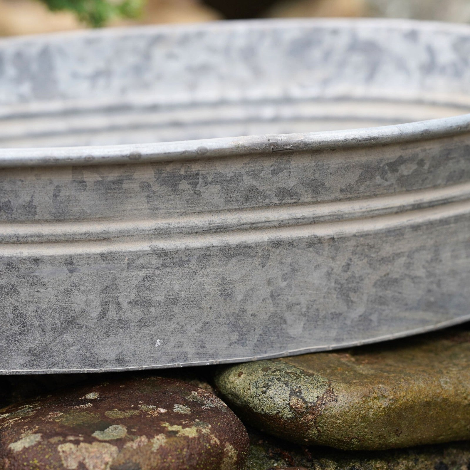 Zinc Metal Tray Planter with Handles