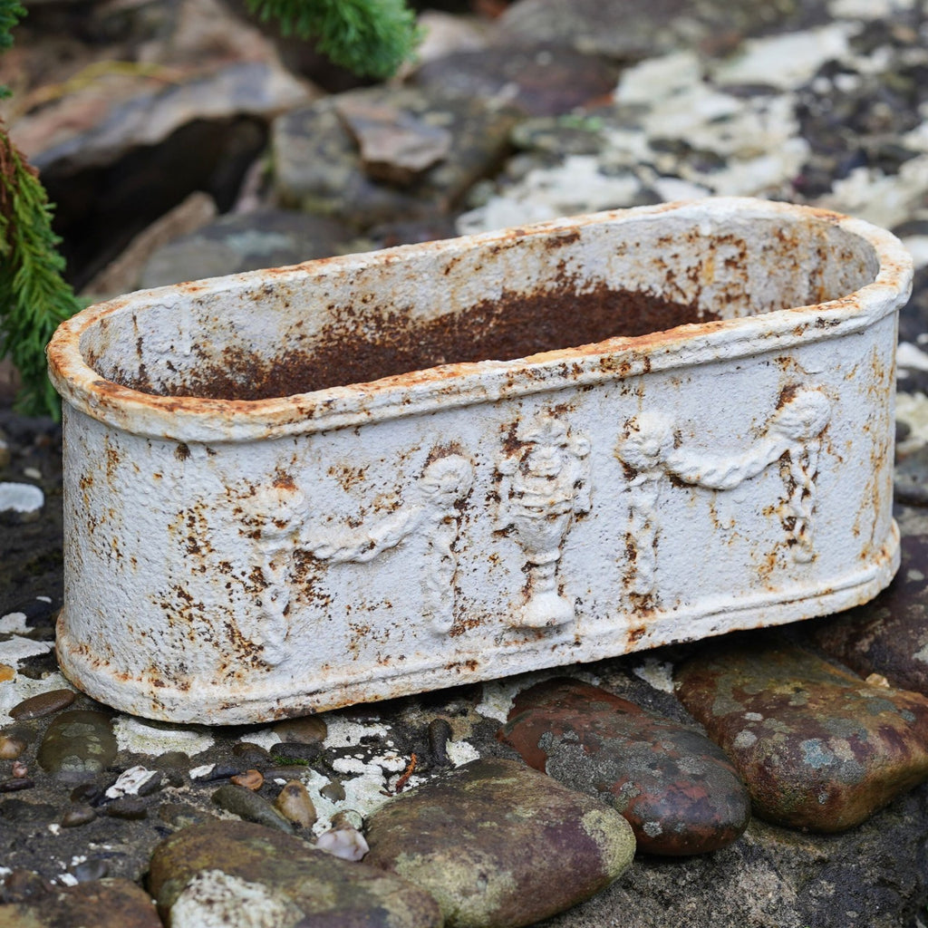 Cast Iron Trough in Antique White