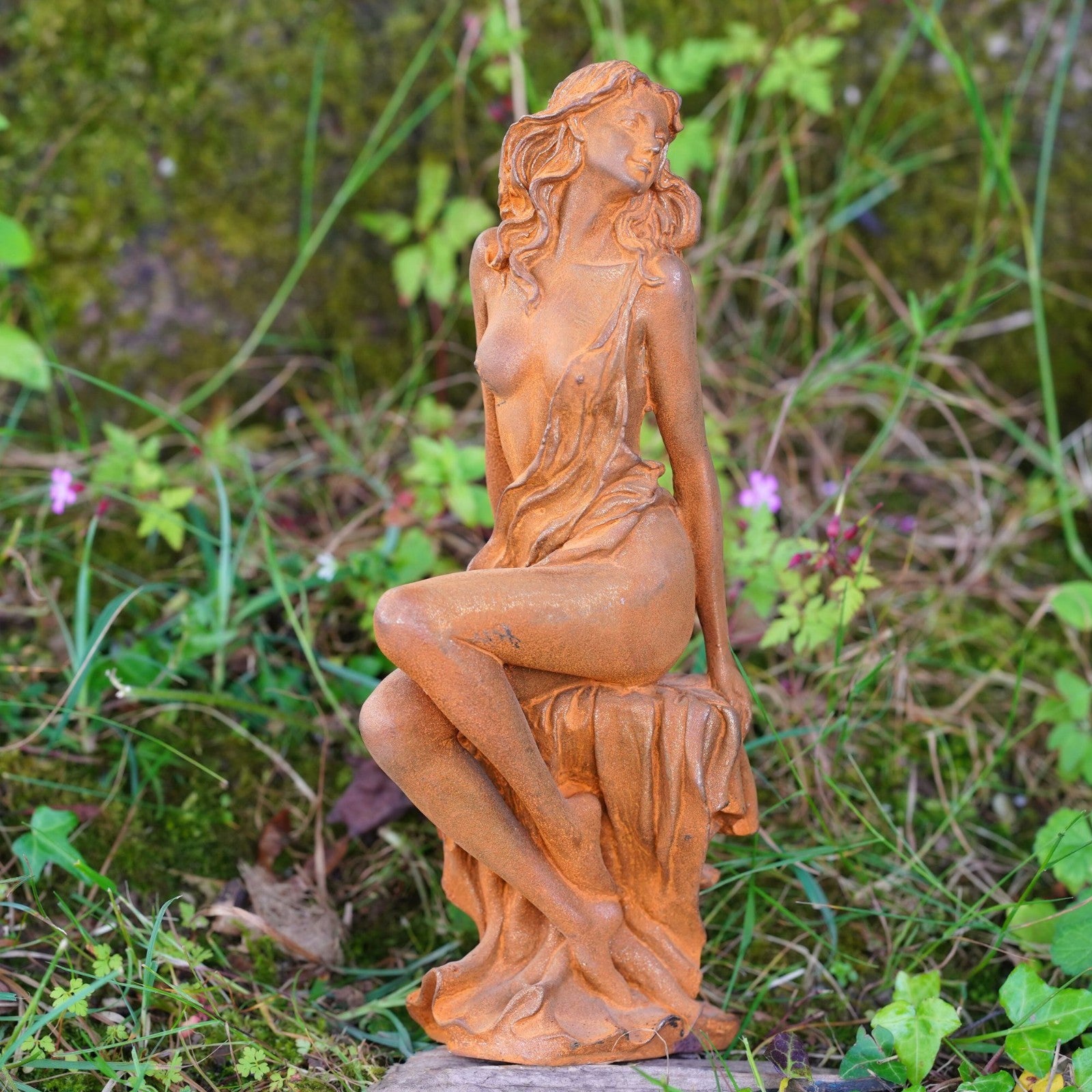 Cast Iron Lady Sculpture