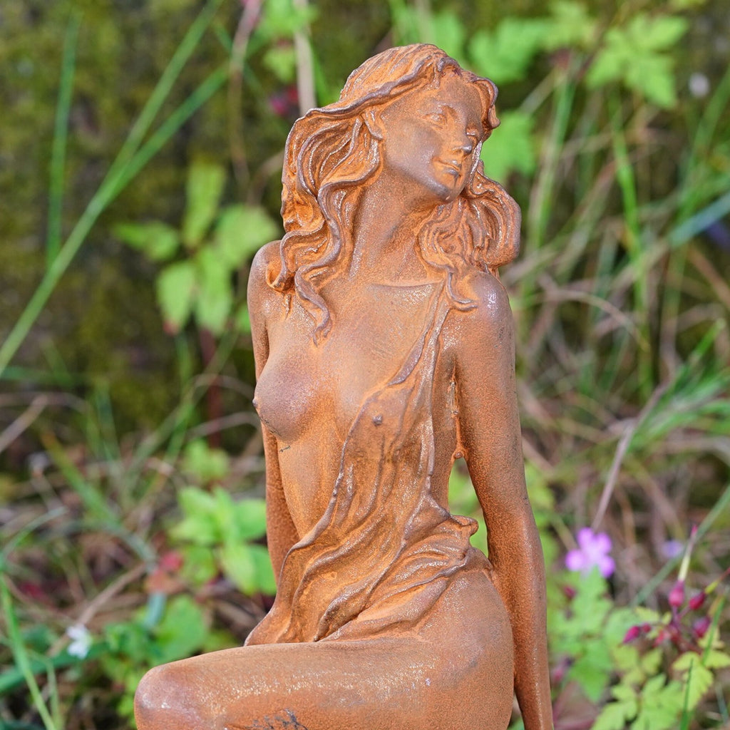 Cast Iron Lady Sculpture