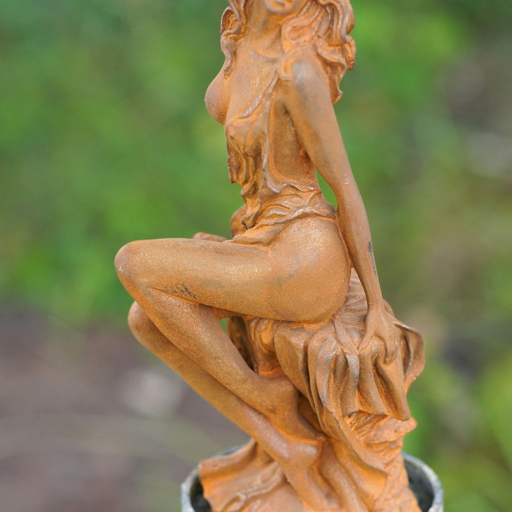 Cast Iron Lady Sculpture