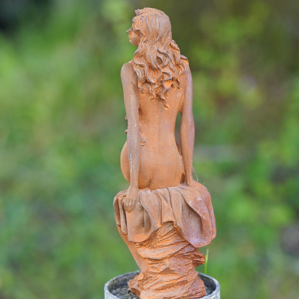 Cast Iron Lady Sculpture