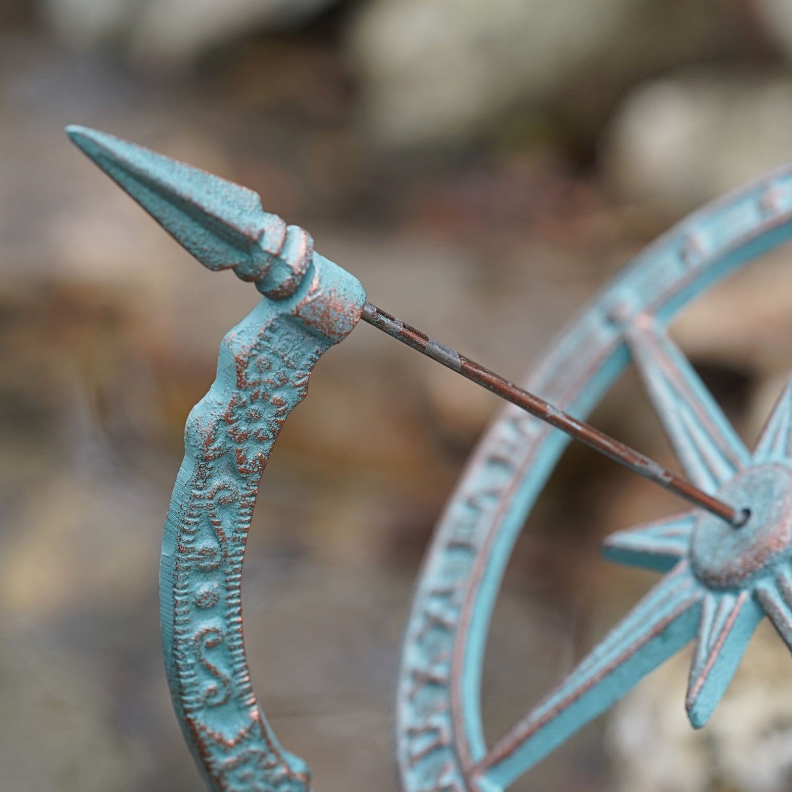 Large Cast Iron Armillary Sphere | Antique Green Garden Ornament