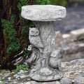 Owl Bird Bath Garden Stone Statue