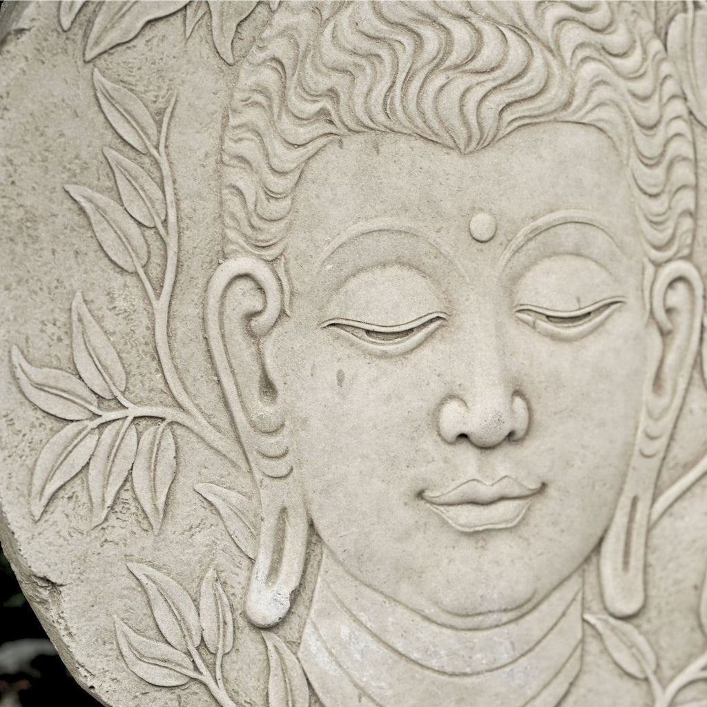 Serene Buddha Stone Hanging Wall Plaque | Zen Garden Ornament