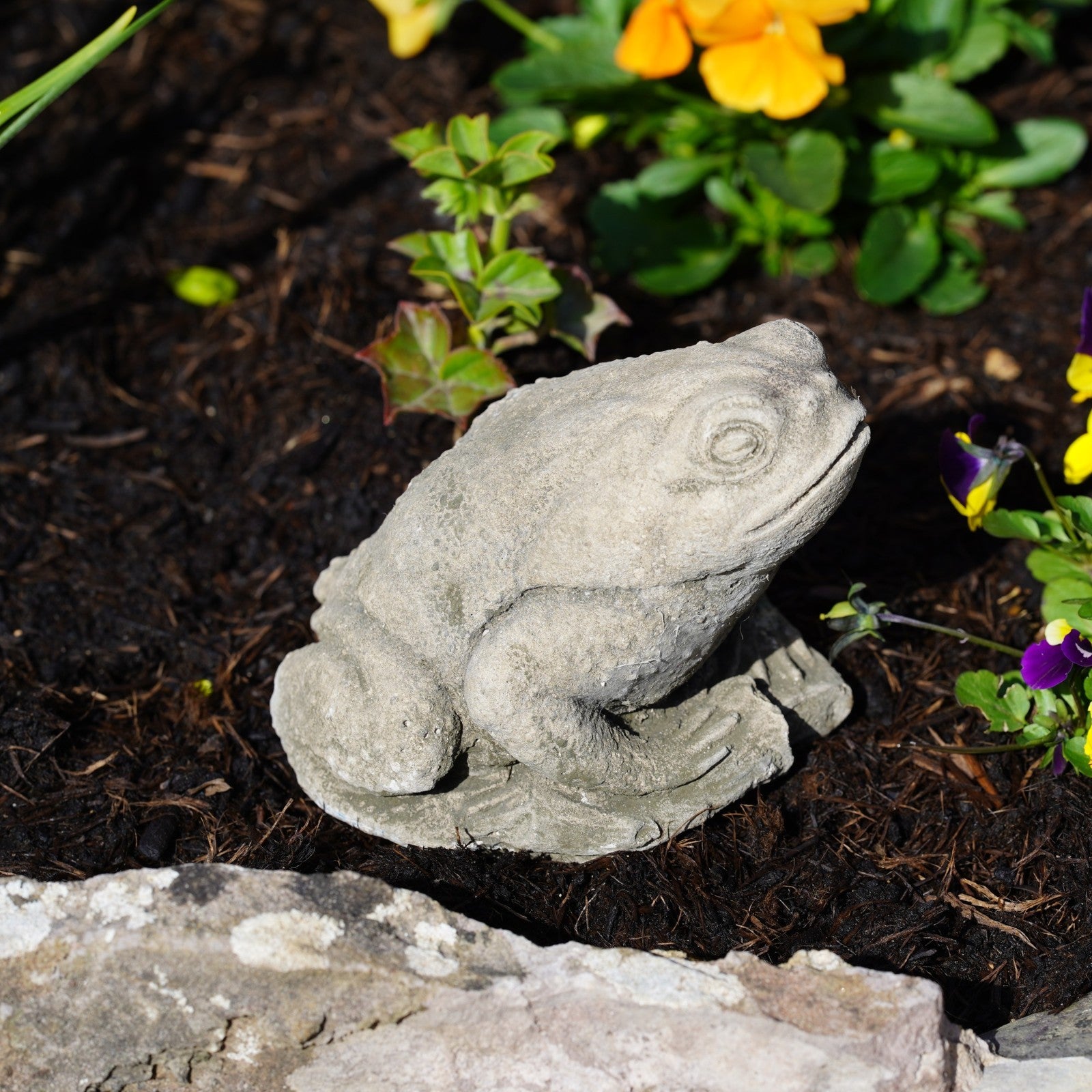 Toad Stone Statue Outdoor Garden Ornament