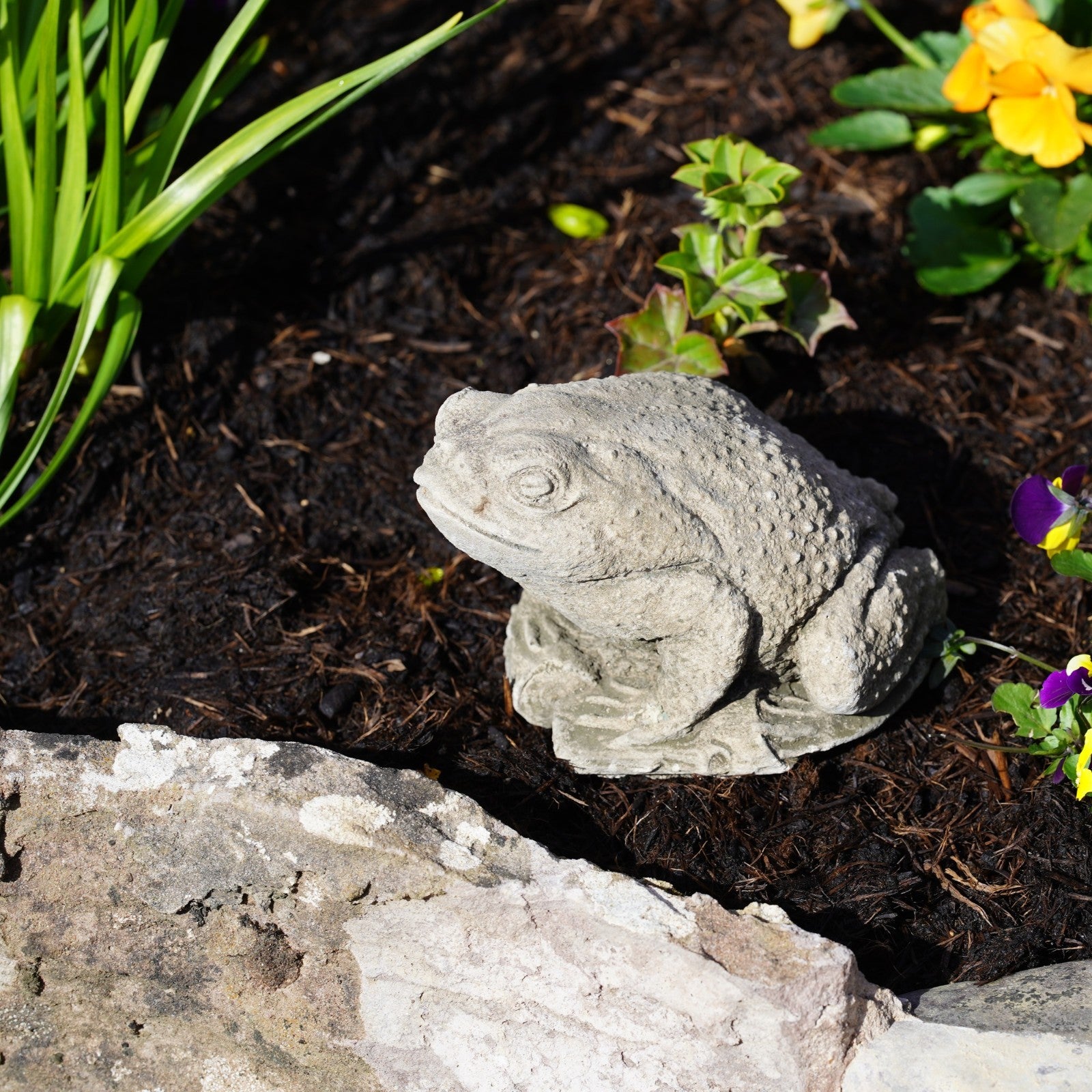 Toad Stone Statue Outdoor Garden Ornament
