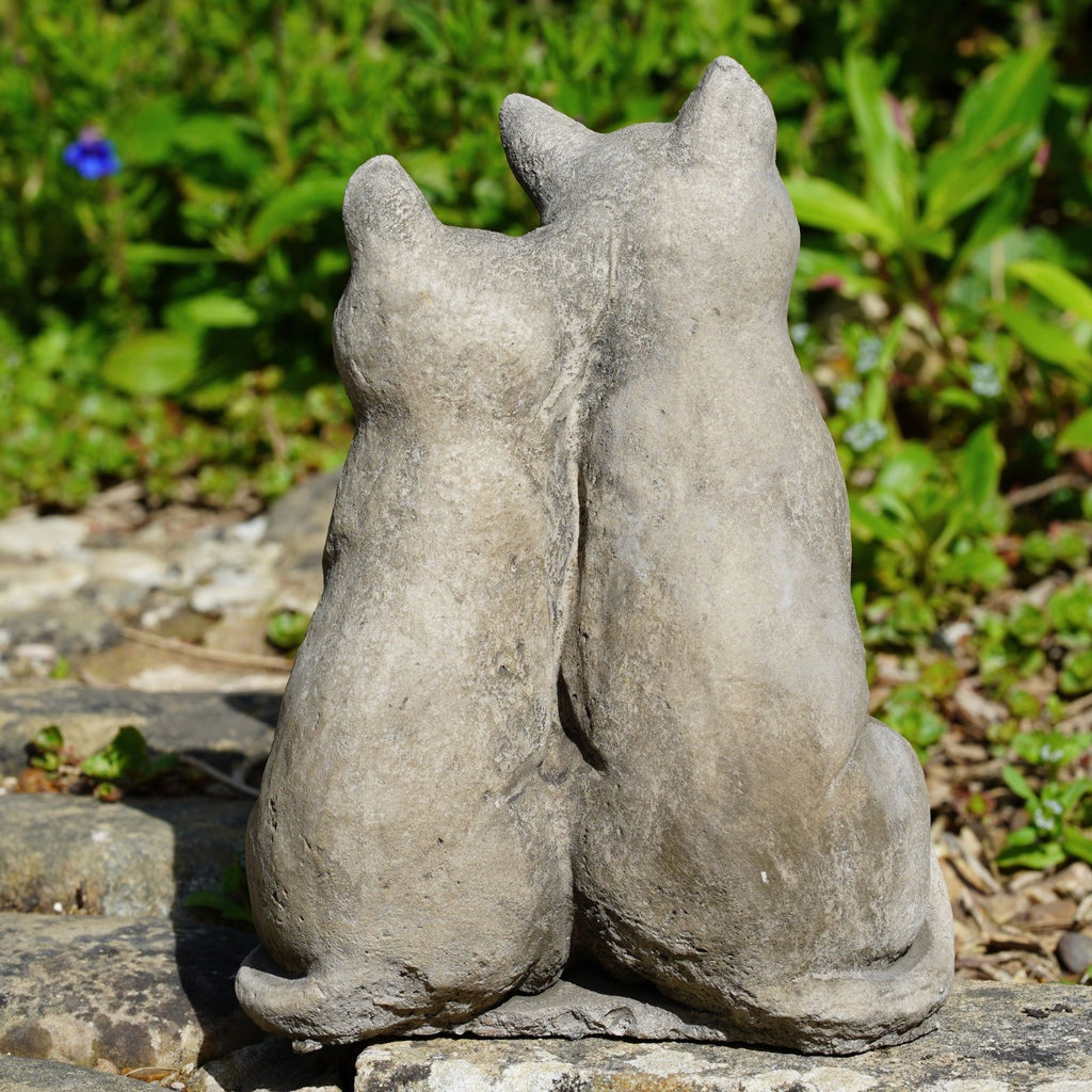 Love Cats Statue Outdoor Garden Ornament Cat Kitten Sculpture